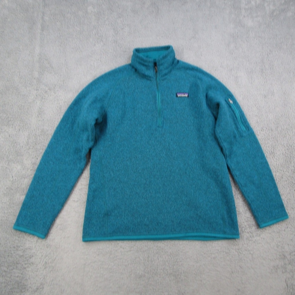 Patagonia Better Sweater 1/4 Zip Pullover Teal Blue Fleece XL 25617 FA17
